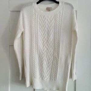 Ann Taylor LOFT White Sweater, 100% cotton